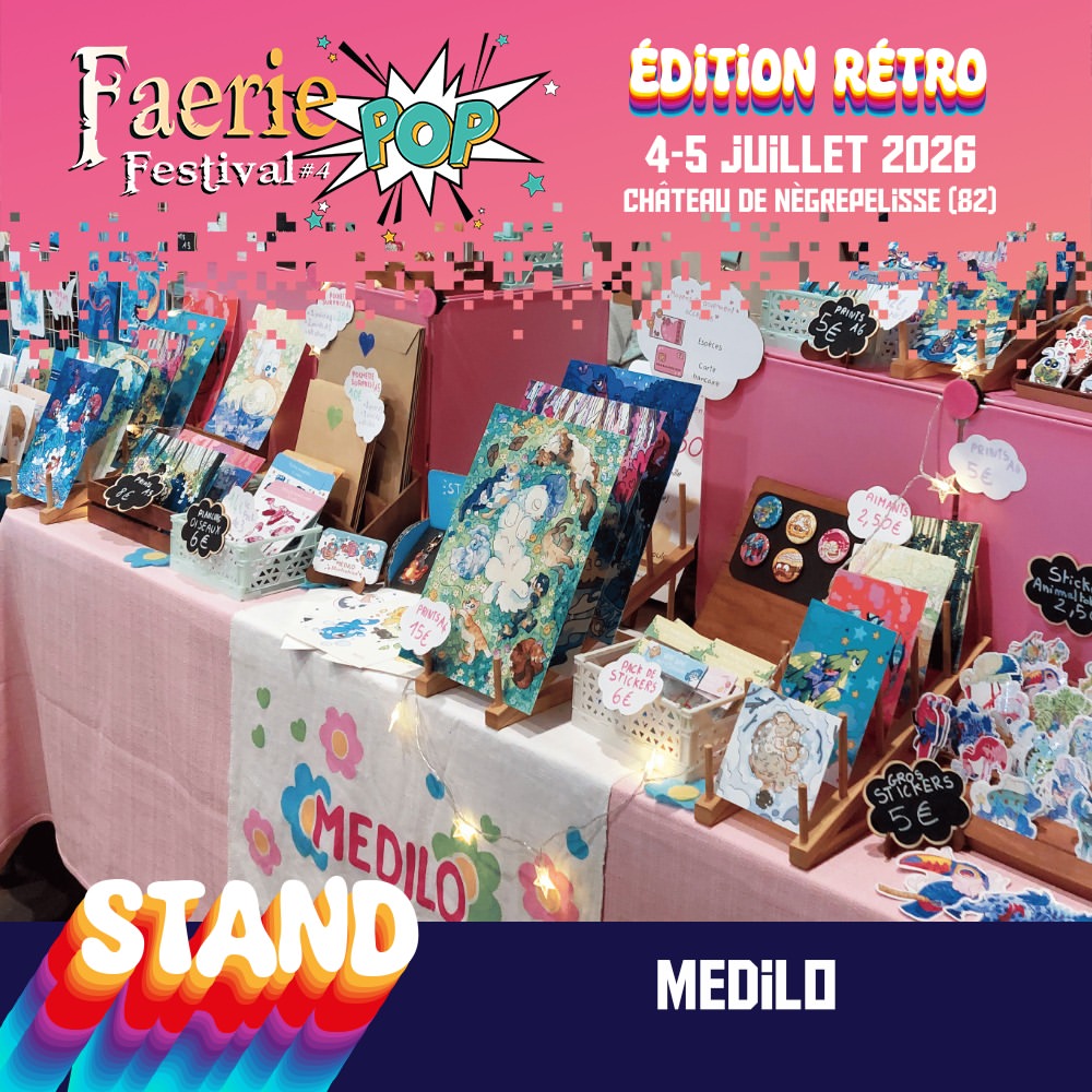 Medilo illustratrice fantasy et animaux au FaeriePop Festival 2026
