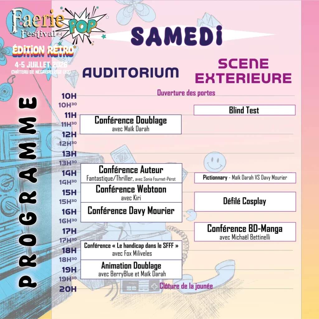 Planning du samedi